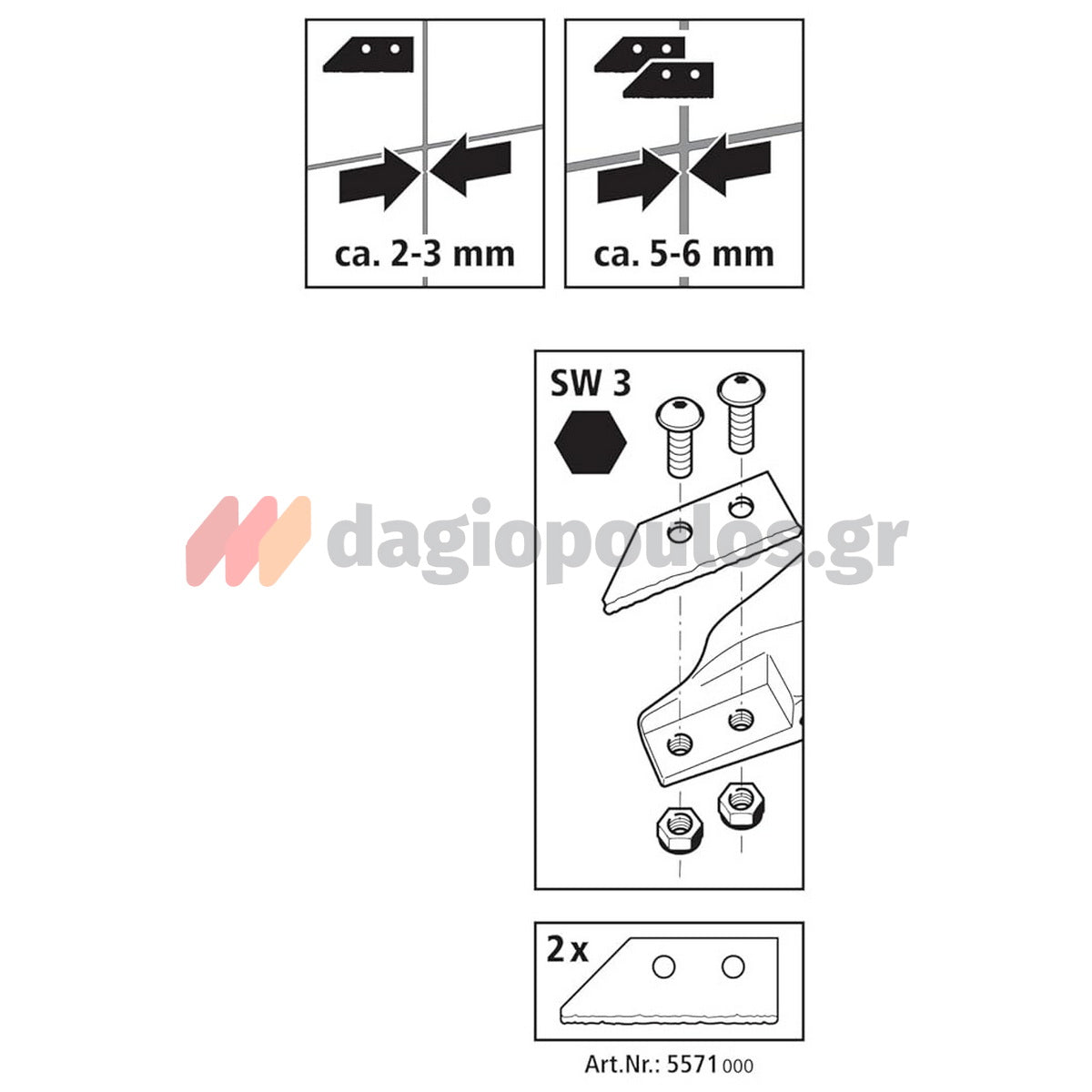 Wolfcraft 5570.000 Αποξεστήρας Καθαριστής Αρμών Πλακιδίων 2.56mm