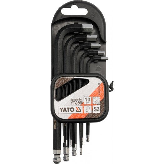 Yato YT-0561 Συλλογή Κλειδιά Allen ΜΑΚΡΥΑ Σετ 10 Τεμ
