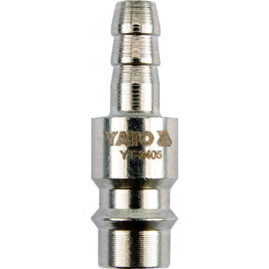 Yato YT-2406 Ταχυσύνδεσμοι Αέρος Αρσενικοί Σε Λάστιχο Με Σφιγκτήρα 3/8