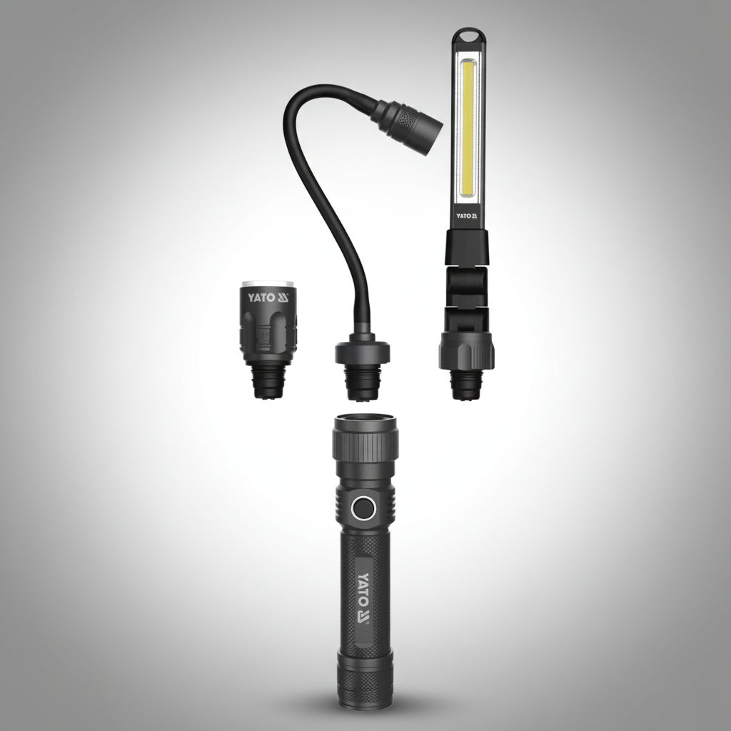 Yato YT-08521 Φακός Επιθεώρησης & Εργασίας 3 σε 1 Με Βαλίτσα 380 Lumens Επαναφορτιζόμενος