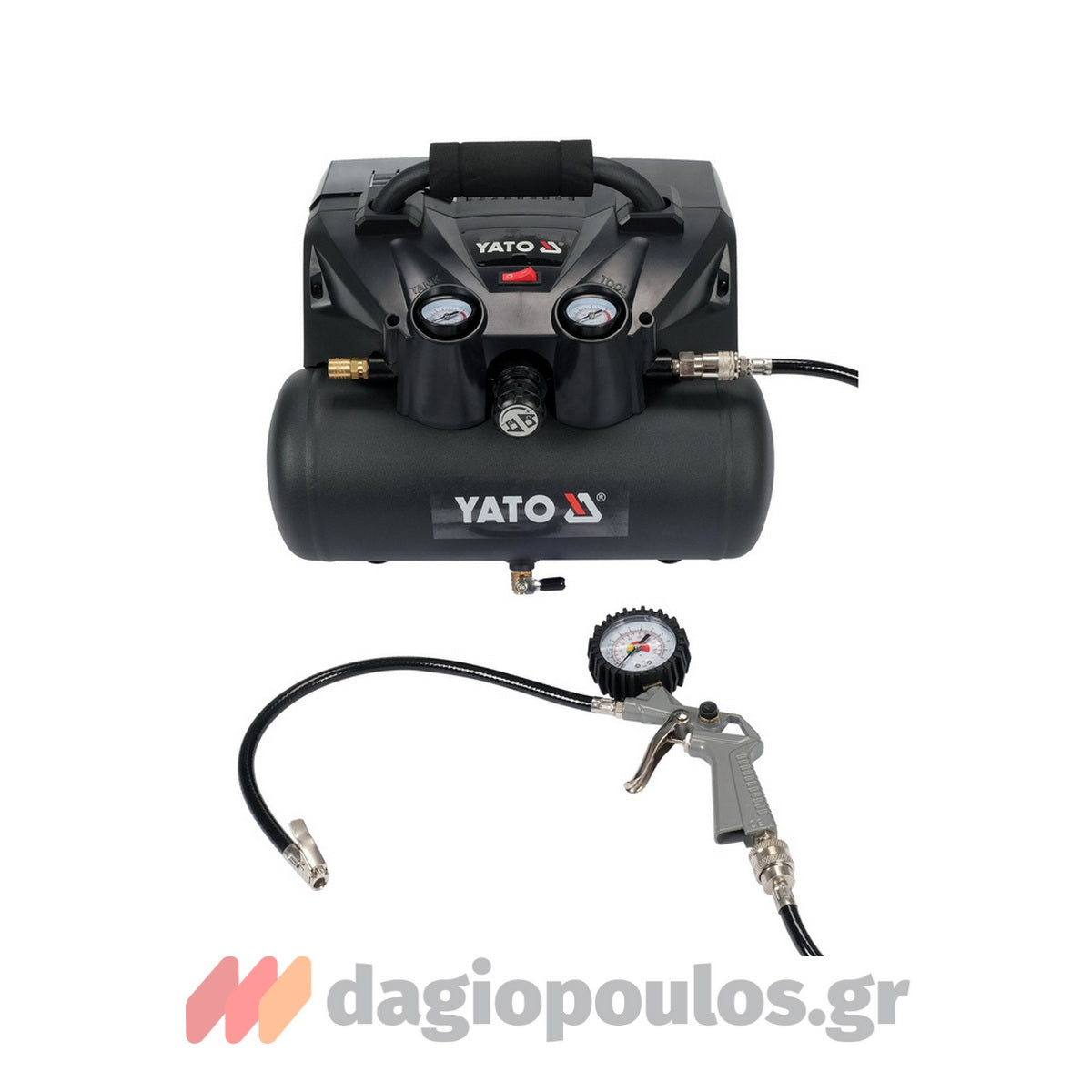 Yato YT-23241 Επαγγελματικός Αεροσυμπιεστής Μπαταρίας 6Ltr 36V (18V*2) Με 2 Μπαταρίες 3.0Ah