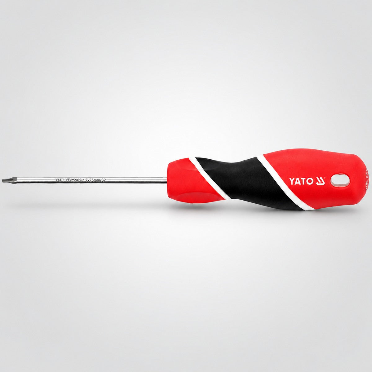Yato YT-25952 κατσαβίδι χειρός Torx με τρύπα T7 x 75mm σε ανοιχτό γκρι φόντο