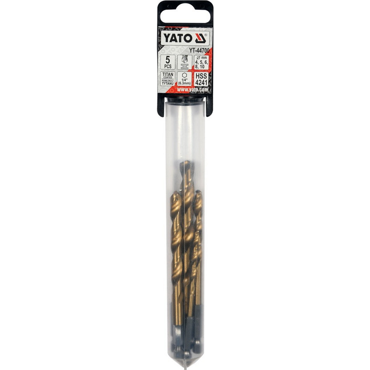 Yato YT-44700 Τρυπάνια Τιτανίου HSS Εξάγωνης Βάσης Set 5 τεμαχίων