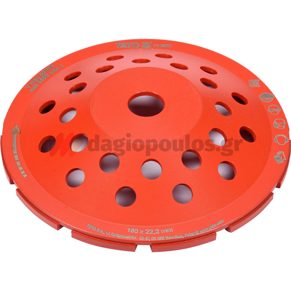 Yato YT-60323 Δίσκος Διαμαντέ (Διαμαντόδισκος) Λείανσης Μπέτου 180mm