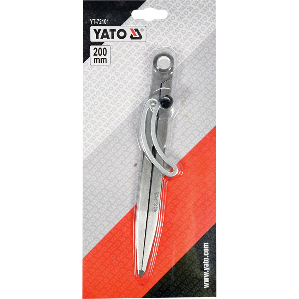 Yato YT-72101 Επαγγελματικός Διαβήτης Μετρήσεων Ατσάλινος 200mm