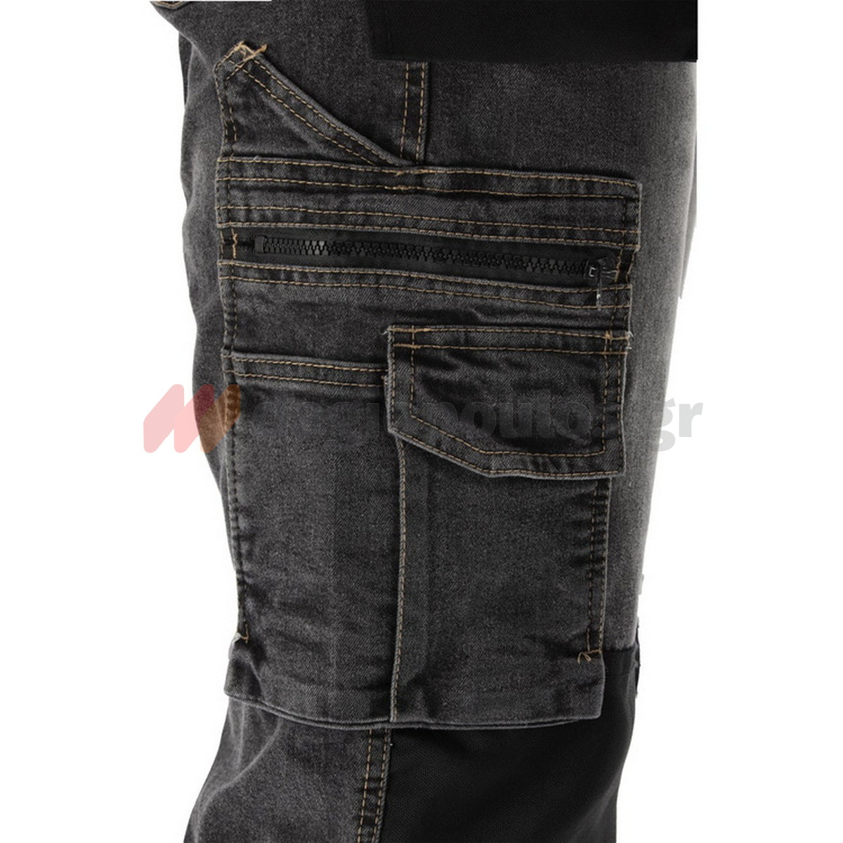 Yato Stretch Jeans Παντελόνι Εργασίας Τζιν Γκρι