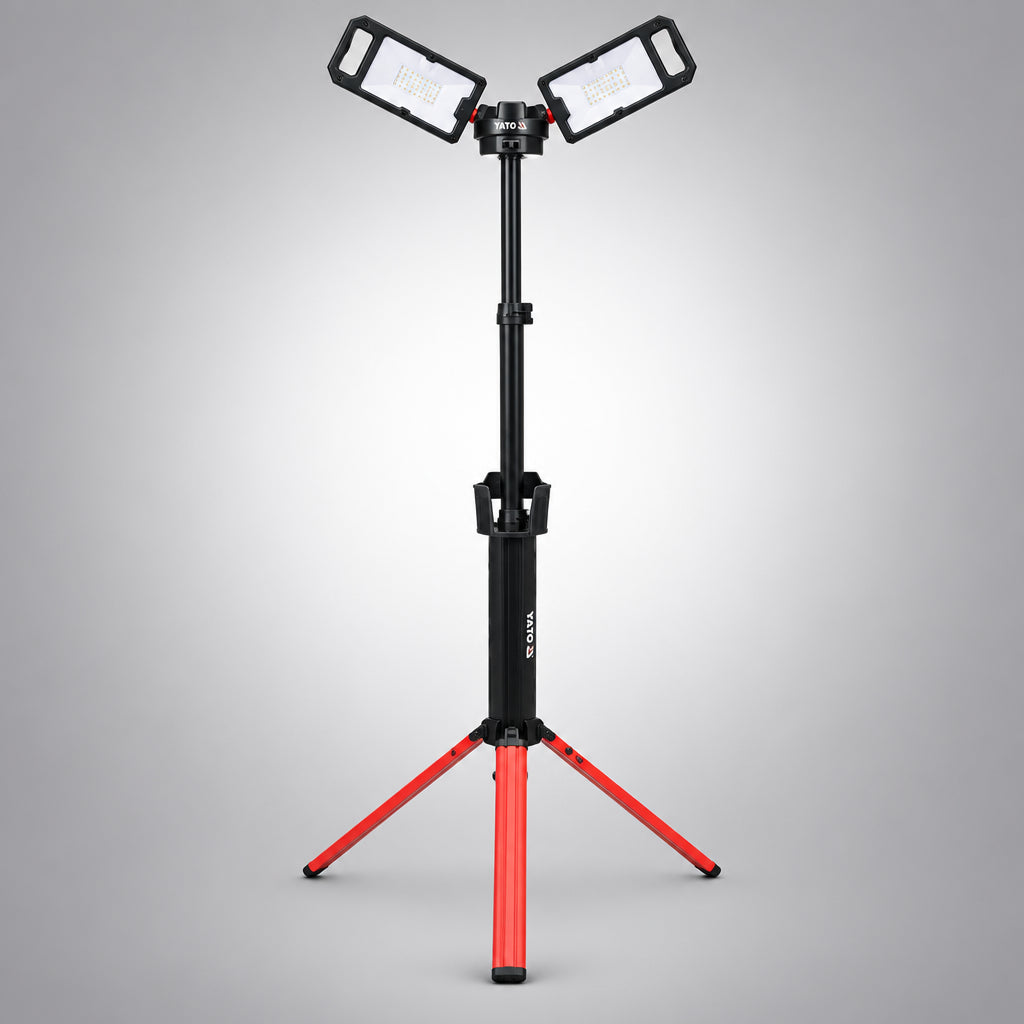 Yato YT-81811 Προβολέας LED Διπλός Επαναφορτιζόμενος Με Τρίποδο 5000 Lumens