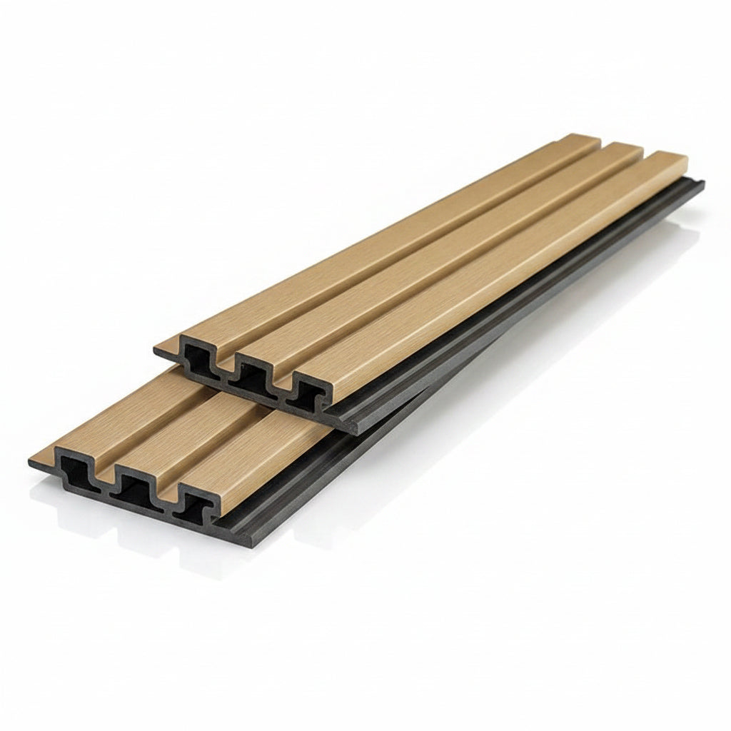 3D WPC Συνθετικό Panel 2ης Γενιάς Με Πηχάκια 5550 Light Oak 25mm x 147.5mm 2.9mtr