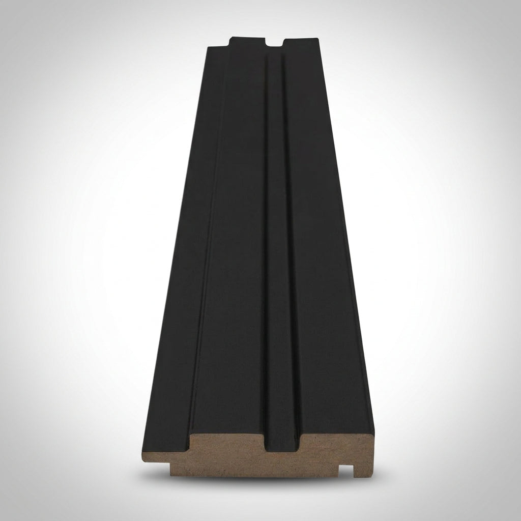 Πηχάκι Διπλό Τελειώματος Για 3D Wall Panel MDF Beat ST 505090 Black Edition 16mm x 77mm 2.75mtr