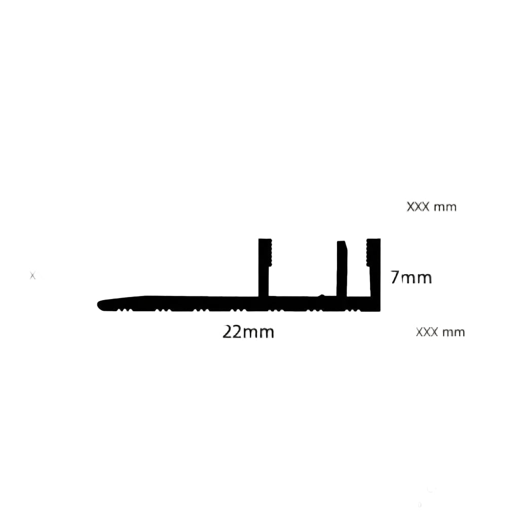Προφίλ Παρκέ - Laminate Μικρή Βάση Για Προφίλ 22mm x 2750mm Ισόπεδο Ασημί