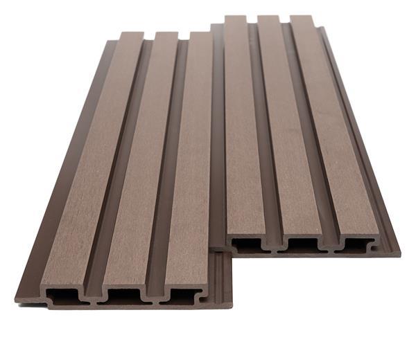 3D WPC 8530 Dark Brown Συνθετικό Panel 2ης Γενιάς Με Πηχάκια 25x176.5x2900mm