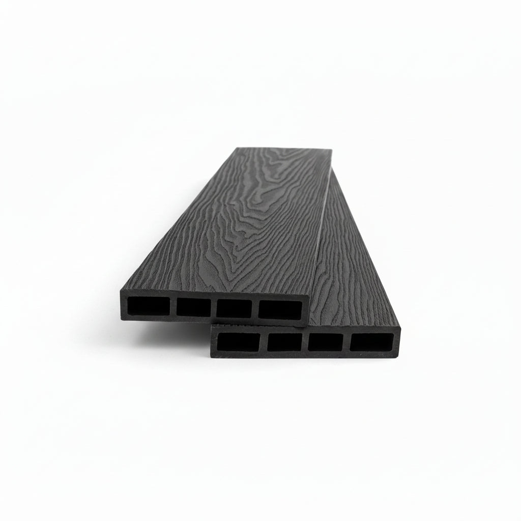 WPC Περίφραξης Νέας Γενιάς 3D Νερά Ξύλου 9050 Dark Grey 20x1200x3600mm