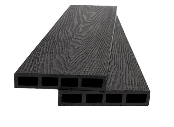 WPC Περίφραξης Νέας Γενιάς 3D Νερά Ξύλου 9050 Dark Grey 20x1200x3600mm