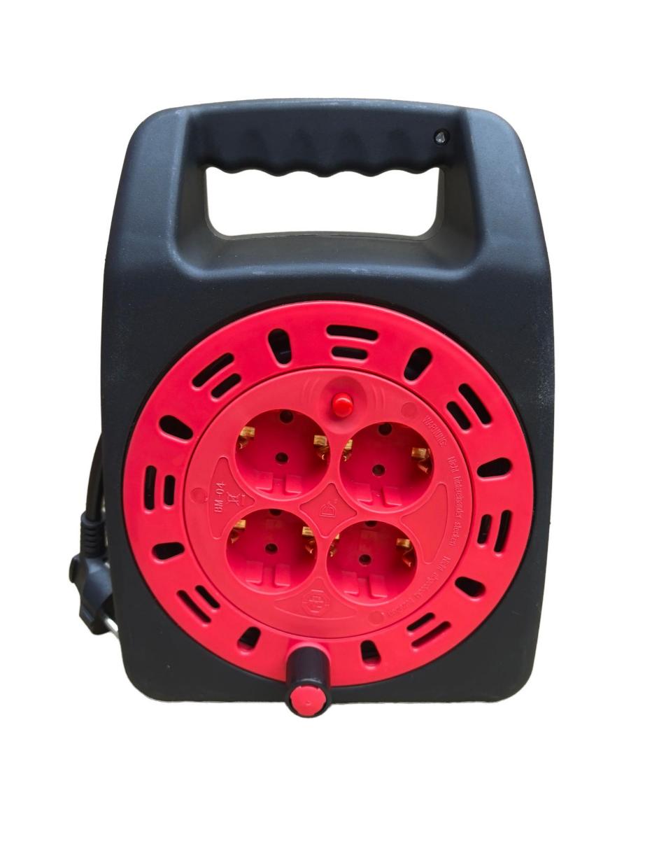 INOX KISS BAL1515P Μπαλαντέζα Ρεύματος Με Καρούλι Κλειστό 4 Θέσεων H05VV-F 3G1.5*15mtr