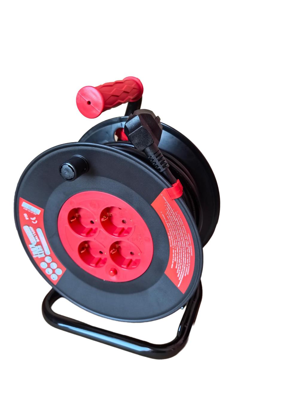 INOX KISS BAL1520P Μπαλαντέζα Ρεύματος Με Καρούλι Ανοικτό 4 Θέσεων H05VV-F 3G1.5*20mtr