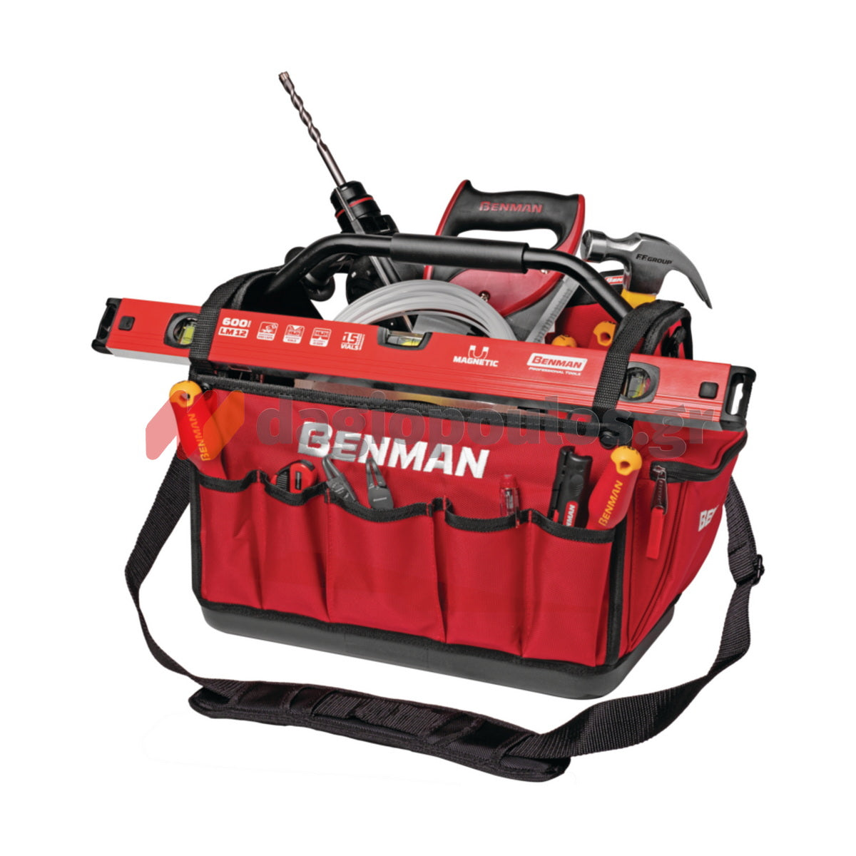 Benman 73195 Εργαλειοθήκη Υφασμάτινη Ανοικτού Τύπου Με Κεντρική Χειρολαβή