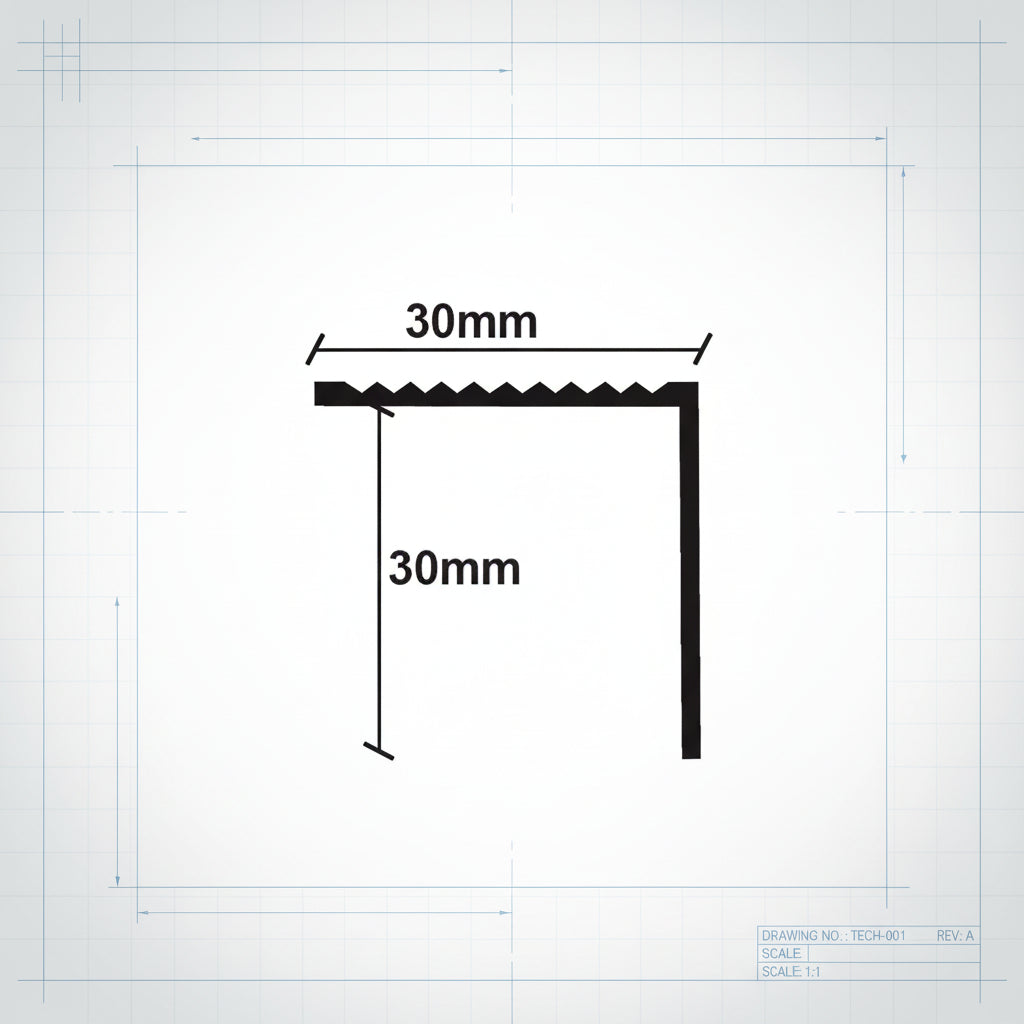 Προφίλ Παρκέ - Laminate Γωνιά 30mm x 30mm x 2750mm Χρυσό