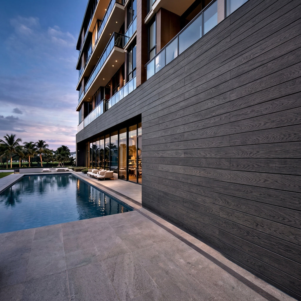 WPC Wall Cladding Premium Πηχάκια Επένδυσης Charcoal 7550 12.5cm x 2900cm