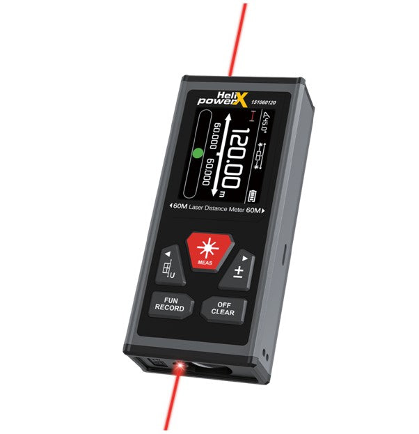 HelixPower DualSABER Red Μετρητής Αποστάσεων Laser Διπλής Δέσμης 60mtr 120mtr