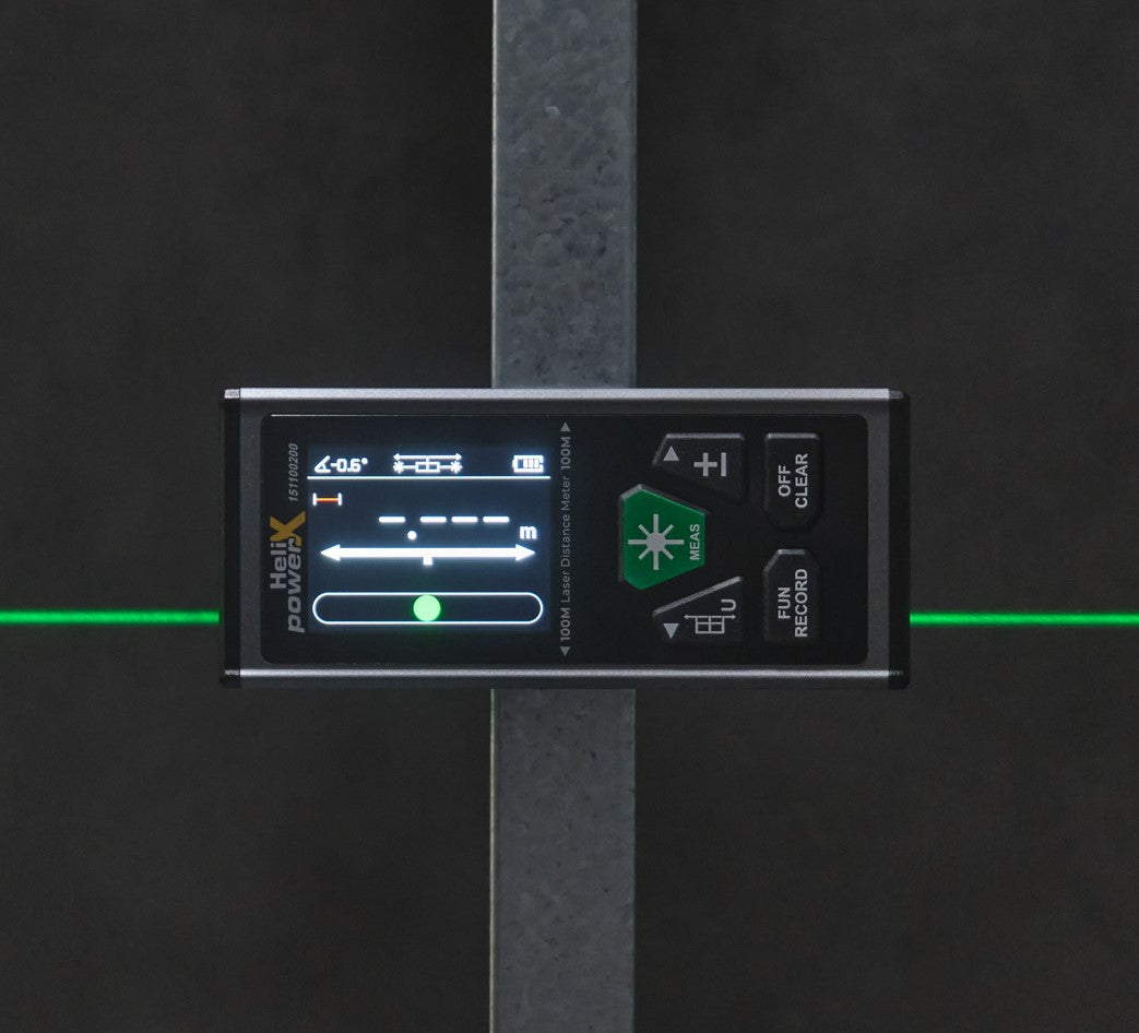 HelixPower DUALSABER Green Μετρητής Αποστάσεων Laser Διπλής Δέσμης 100mtr-200mtr