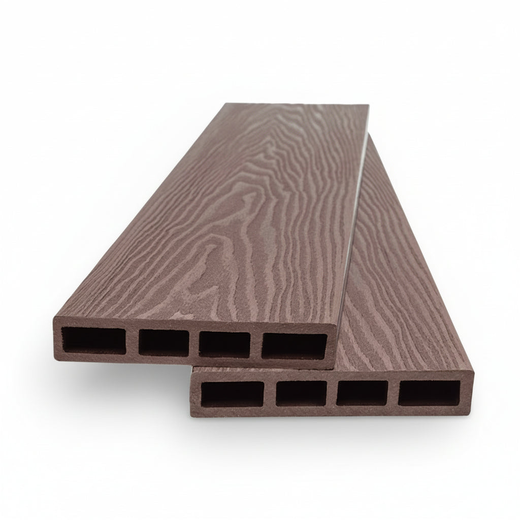 WPC Περίφραξης Νέας Γενιάς 3D Νερά Ξύλου 9040 Light Brown 20x1200x3600mm