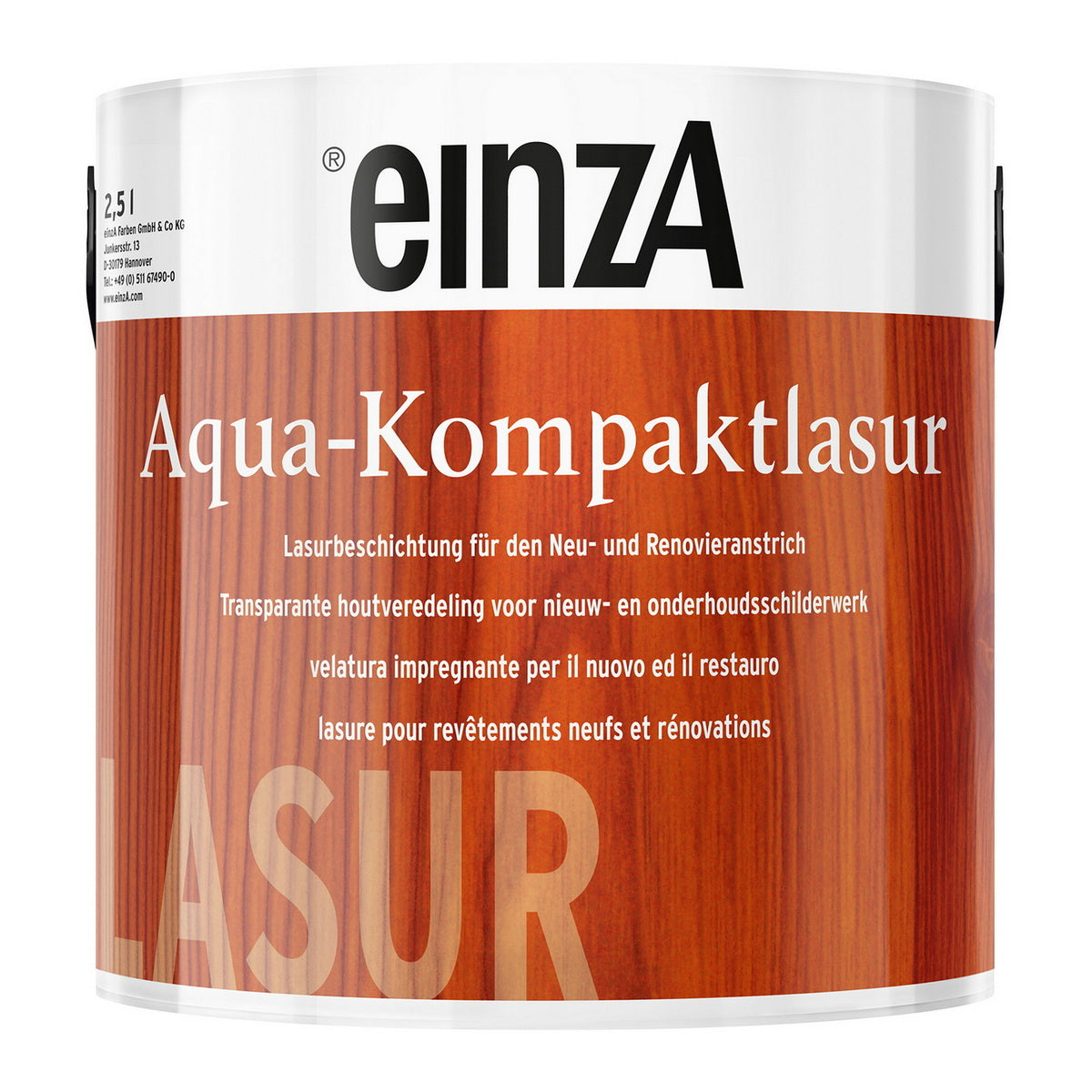 einzA Aqua-Kompaktlasur Βερνίκι Εμποτισμού Προστασίας Ξύλου Νερού ΔΡΥΣ (EICHE)