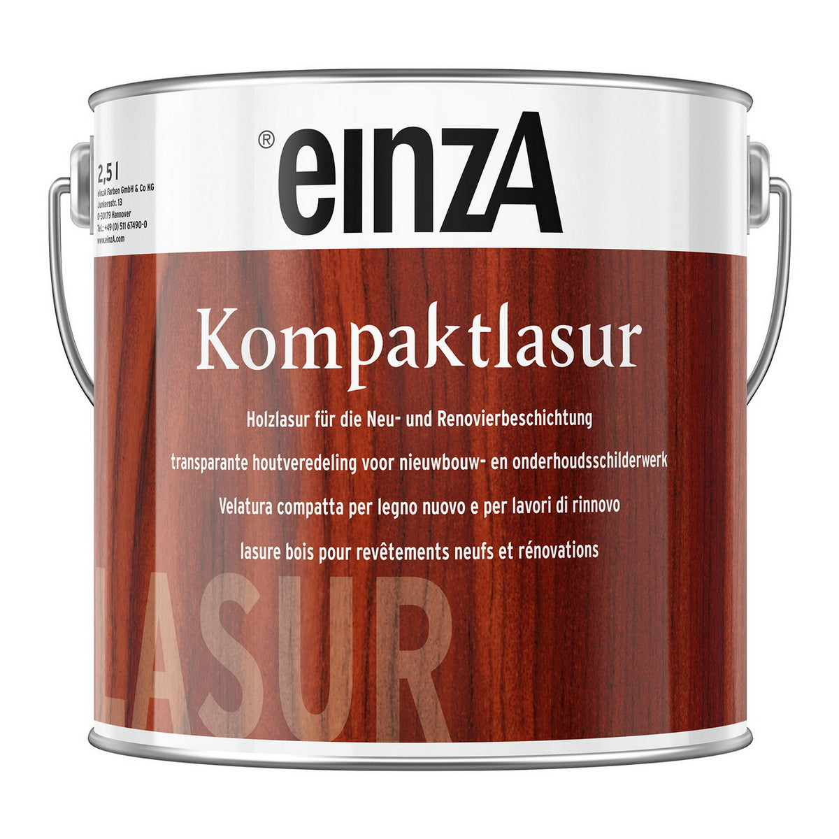 einzA Kompaktlasur Βερνίκι Εμποτισμού Προστασίας Ξύλου Διαλύτου ΚΑΡΥΔΙΑ ΣΚΟΥΡΑ (NUSSBAUM)
