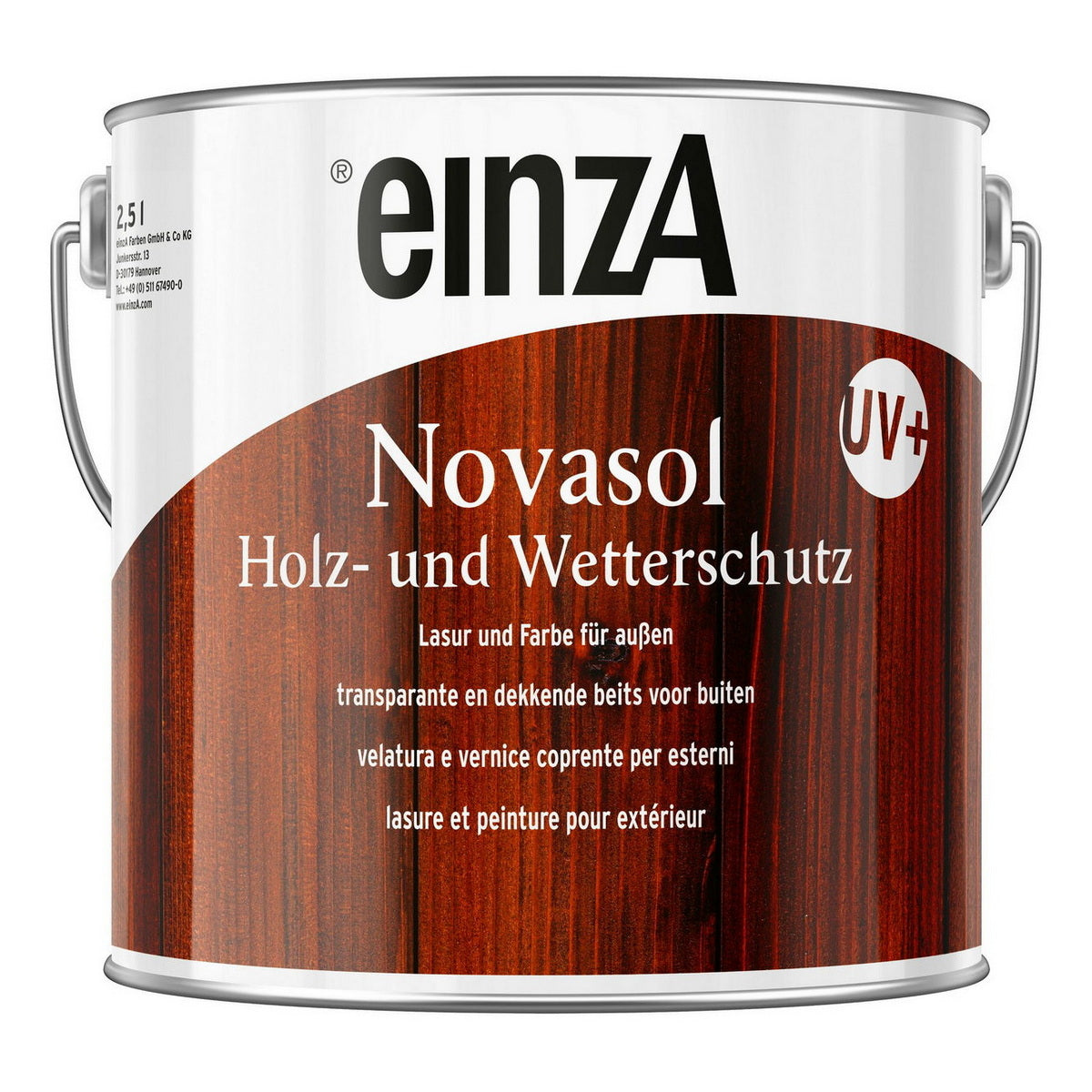 einzA Novasol Holz- und Wetterschutz Farbe Χρώμα Εμποτισμού Ξύλου Υψηλής Προστασίας Ματ ΛΕΥΚΟ