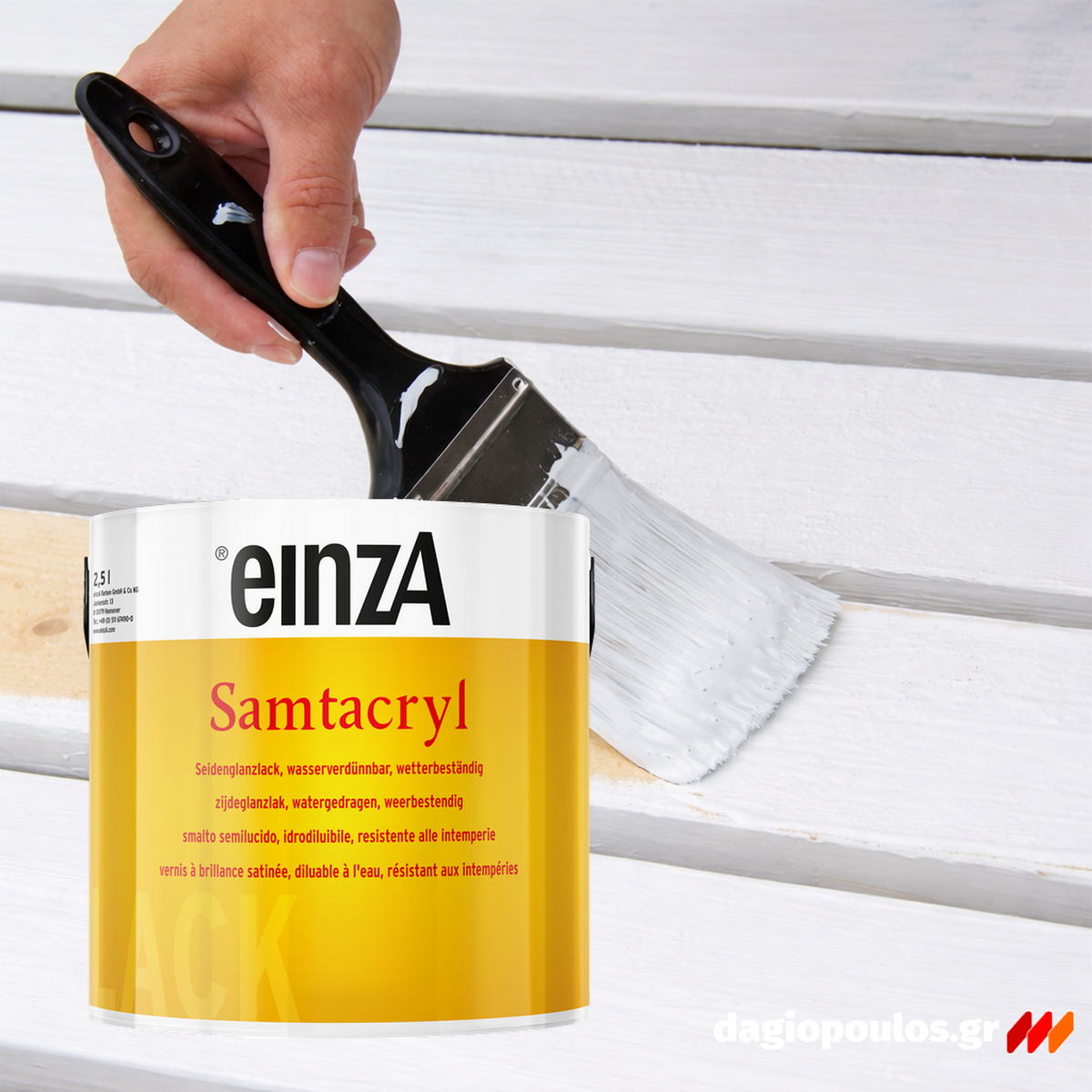 einzA Samtacryl Seidenglanzlack Ρεπολίνη Νερού Πολυουρεθάνης Οικολογική Σατινέ ΔΙΑΦΟΡΕΣ ΑΠΟΧΡΩΣΕΙΣ