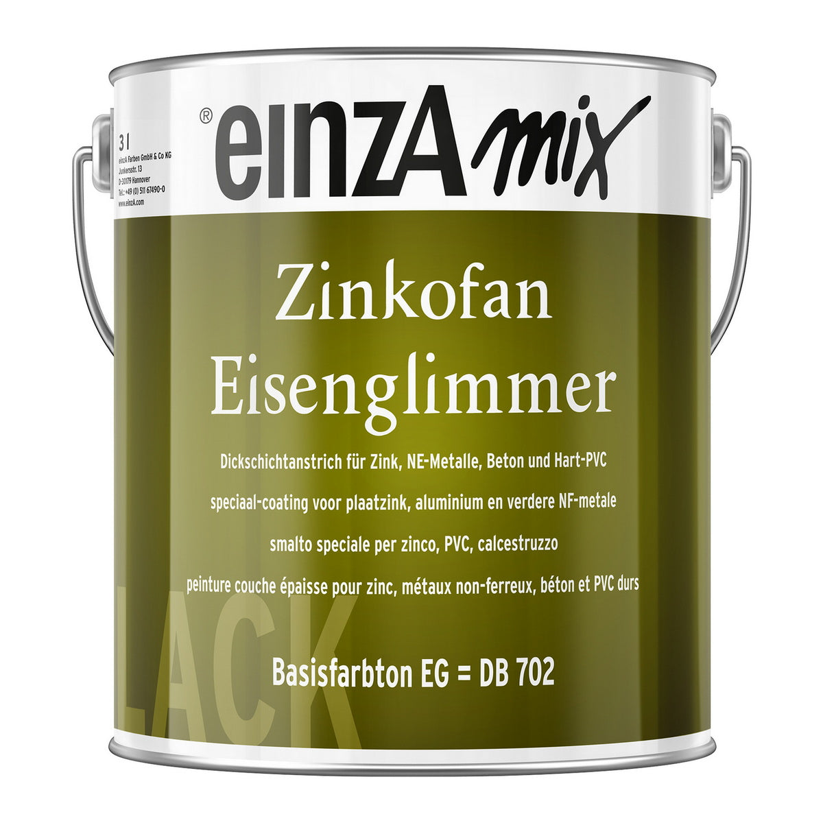 einzA Zinkofan Eisenglimmer Μεταλλιζέ Βαφή Απευθείας Σε Μη Σιδηρούχα Μέταλλα Anthrazit DB 703