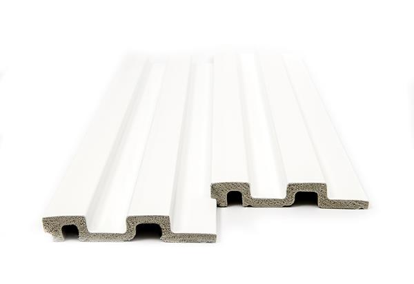 3D PS Wall Panel Residence 01 White Με Πηχάκια 122x21x2900mm