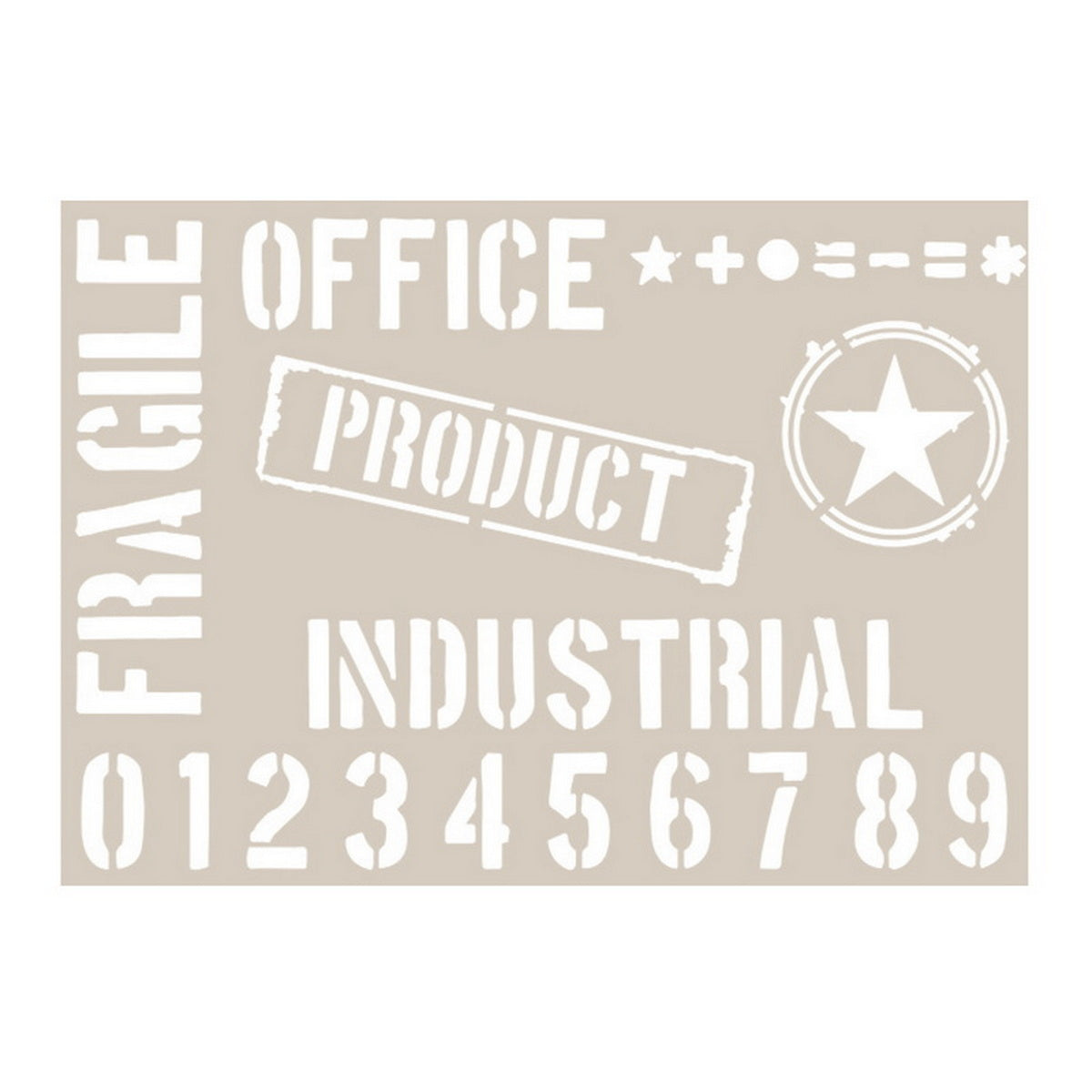 Fleur Stencil 71375 Industrial Διακόσμηση Τοίχου 21*29,7cm