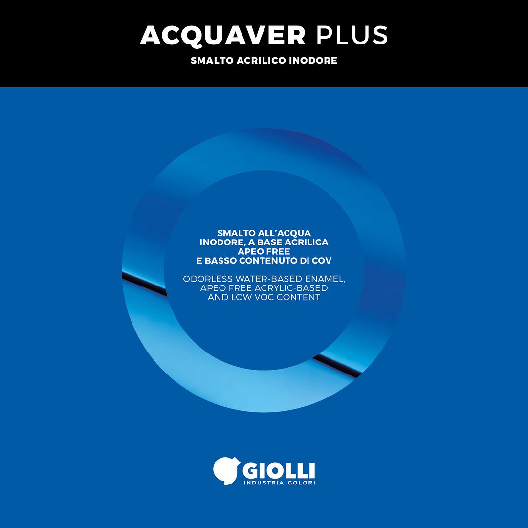 Giolli 710 Acquaver Plus Lucido Ακρυλικό Σμάλτο (Ρεπολίνη) Νερού Γυαλιστερή Με Πιστοποίηση HACCP ΜΑΥΡΗ