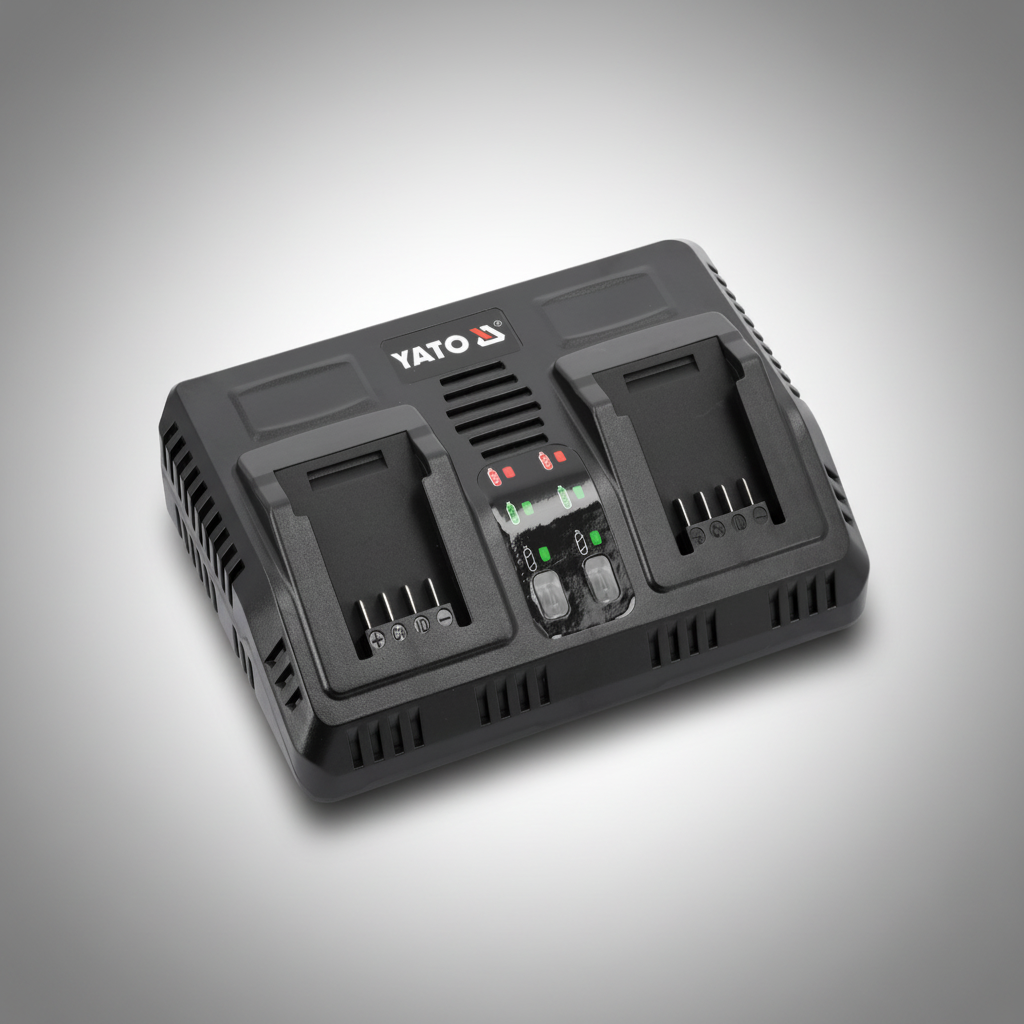 Yato YT-828499 Φορτιστής Επαναφορτιζόμενων Μπαταριών 2 Θέσεων 18V 4.5A