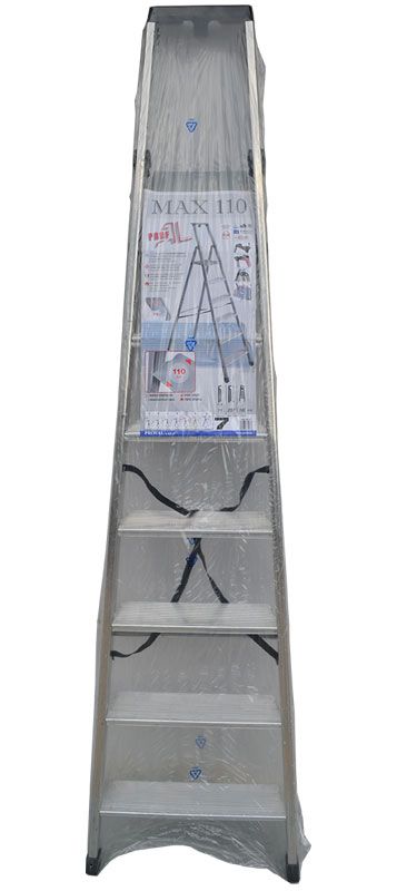 Profal XMAX 110 Ενισχυμένη Επαγγελματική Σκάλα Αλουμινίου Με Σκαλοπάτι 110mm