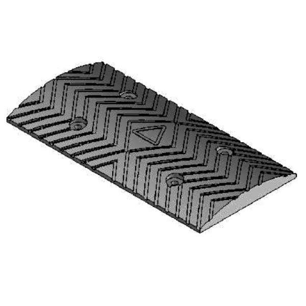 Σαμαράκι Μείωσης Ταχύτητας Χαμηλό Μεσαίο Κομμάτι Μαύρο