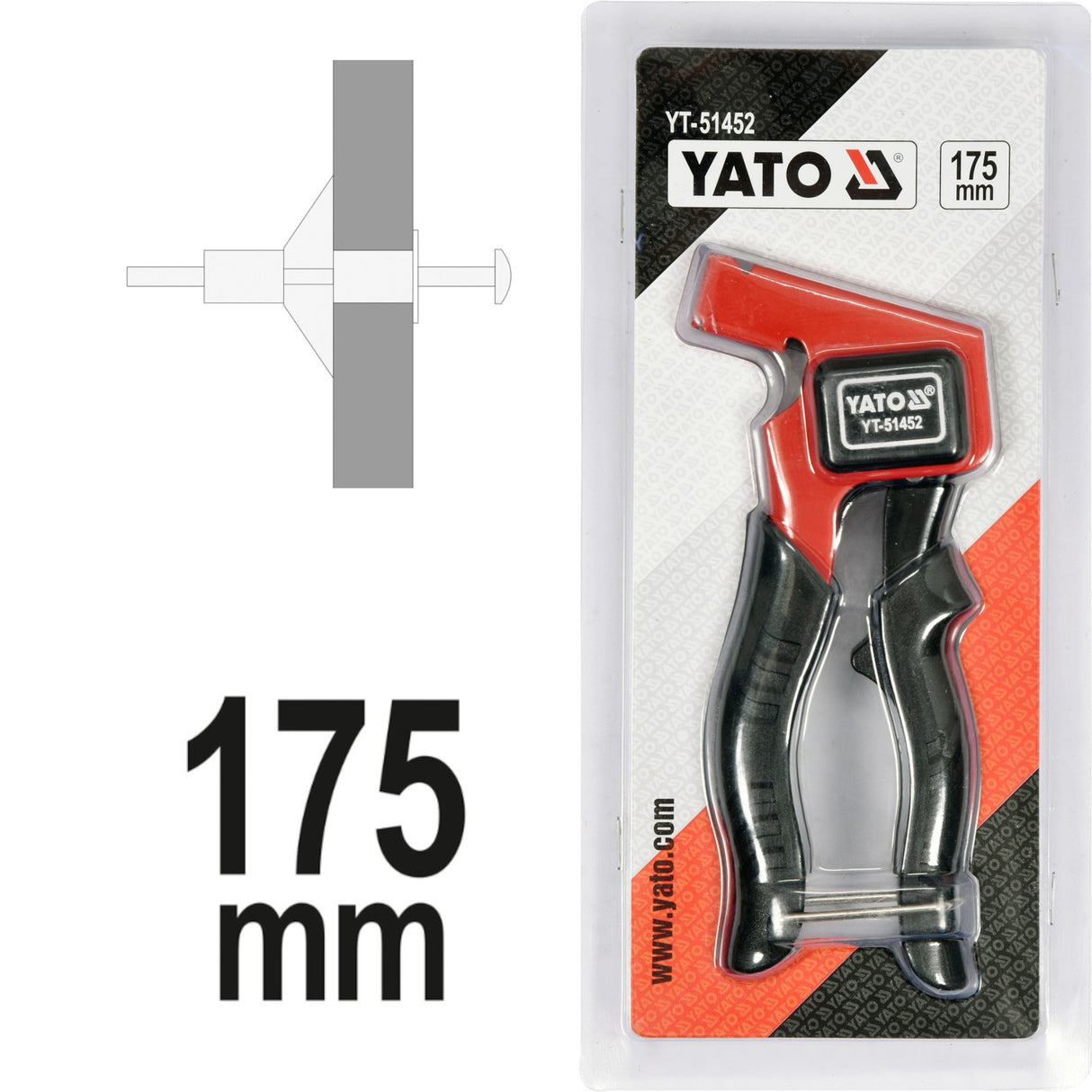 Yato YT-51452 Πιστόλι Εφαρμογής Βυσμάτων Γυψοσανίδας 175mm