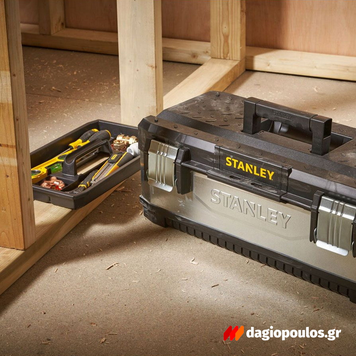 Stanley 1-95-620 Fatmax®Γκρι Μεταλλική Πλαστική Εργαλειοθήκη 26" 26Ltr