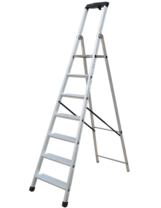 Profal XMAX 110 Ενισχυμένη Επαγγελματική Σκάλα Αλουμινίου Με Σκαλοπάτι 110mm