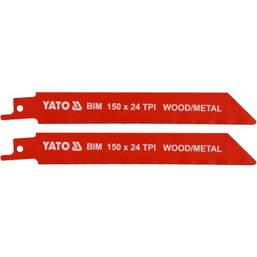 Yato YT-33932 Λάμες Σπαθοσέγας (Σεγάτσας) Bi-Metal Για Ξύλο Μέταλλο 24TPI 150mm Σετ 2 Τεμ