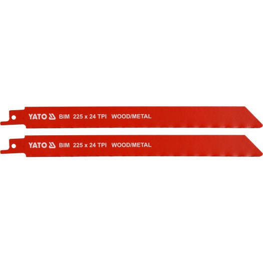 Yato YT-33934 Λάμες Σπαθοσέγας (Σεγάτσας) Bi-Metal Για Ξύλο Μέταλλο 24TPI 225mm Σετ 2 Τεμ