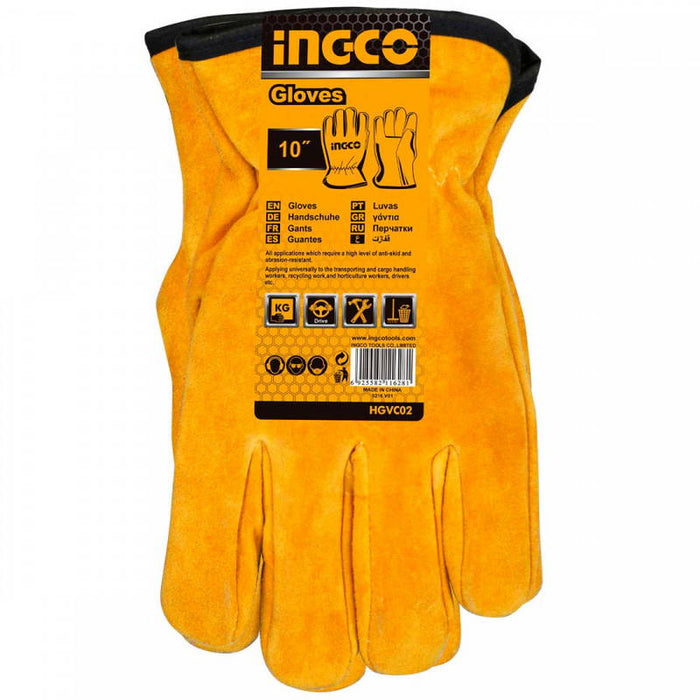 INGCO HGVC02-XL Γάντια Δερμάτινα Μόσχου XL Dagiopulos.gr