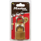 Master Lock 120EURT Συλλογή Λουκέτα Ορειχάλκινα 20mm Σετ 2 Τεμ Με Όμοιο Κλειδί