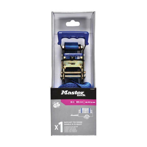 Master Lock 4359EURDAT Master Ιμάντας Πρόσδεσης Φορτίου Με Καστάνια & Λαβή 6m x 35mm
