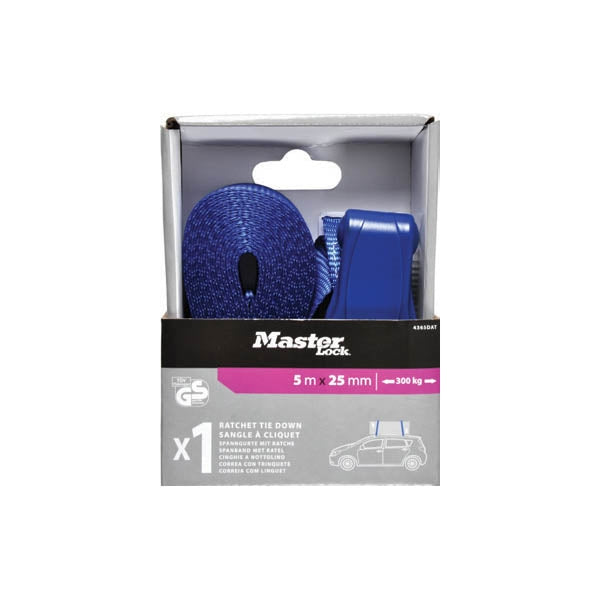 Master Lock 4365 EURDAT Master Eco Ιμάντας Πρόσδεσης Φορτίου Με Καστάνια & Λαβή PVC 5m x 25mm