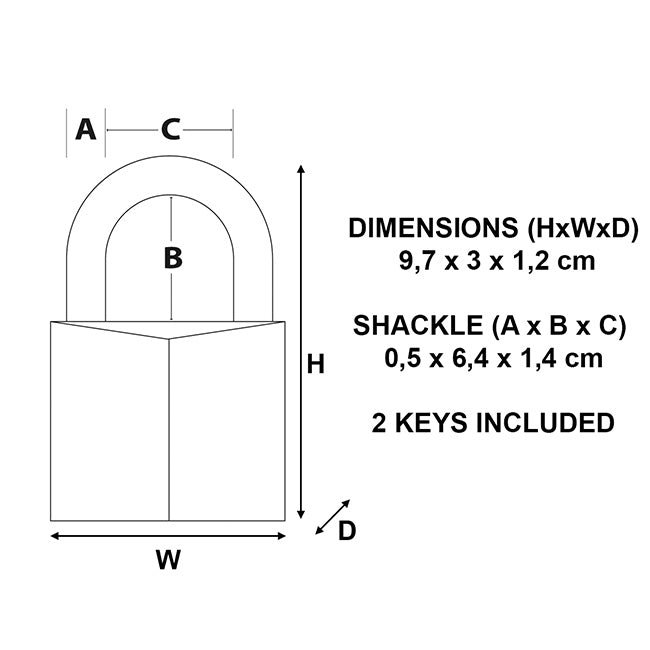 Master Lock 130EURDLJ Λουκέτο Ορειχάλκινο 30mm Μακρύλαιμο