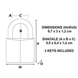 Master Lock 130EURDLJ Λουκέτο Ορειχάλκινο 30mm Μακρύλαιμο