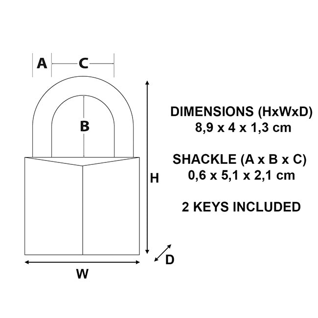 Master Lock 140EURDLH Λουκέτο Ορειχάλκινο 40mm Μακρύλαιμο