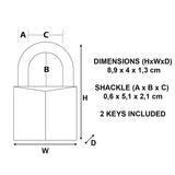 Master Lock 140EURDLH Λουκέτο Ορειχάλκινο 40mm Μακρύλαιμο