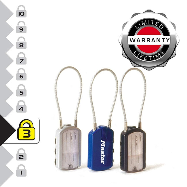 Master Lock 4684D Λουκέτο Συνδυασμού Αποσκευών 40mm Με Ταμπελάκι